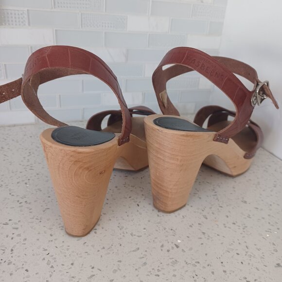 Brown "croc print" Merci sandals - size 39 - Picture 6 of 7